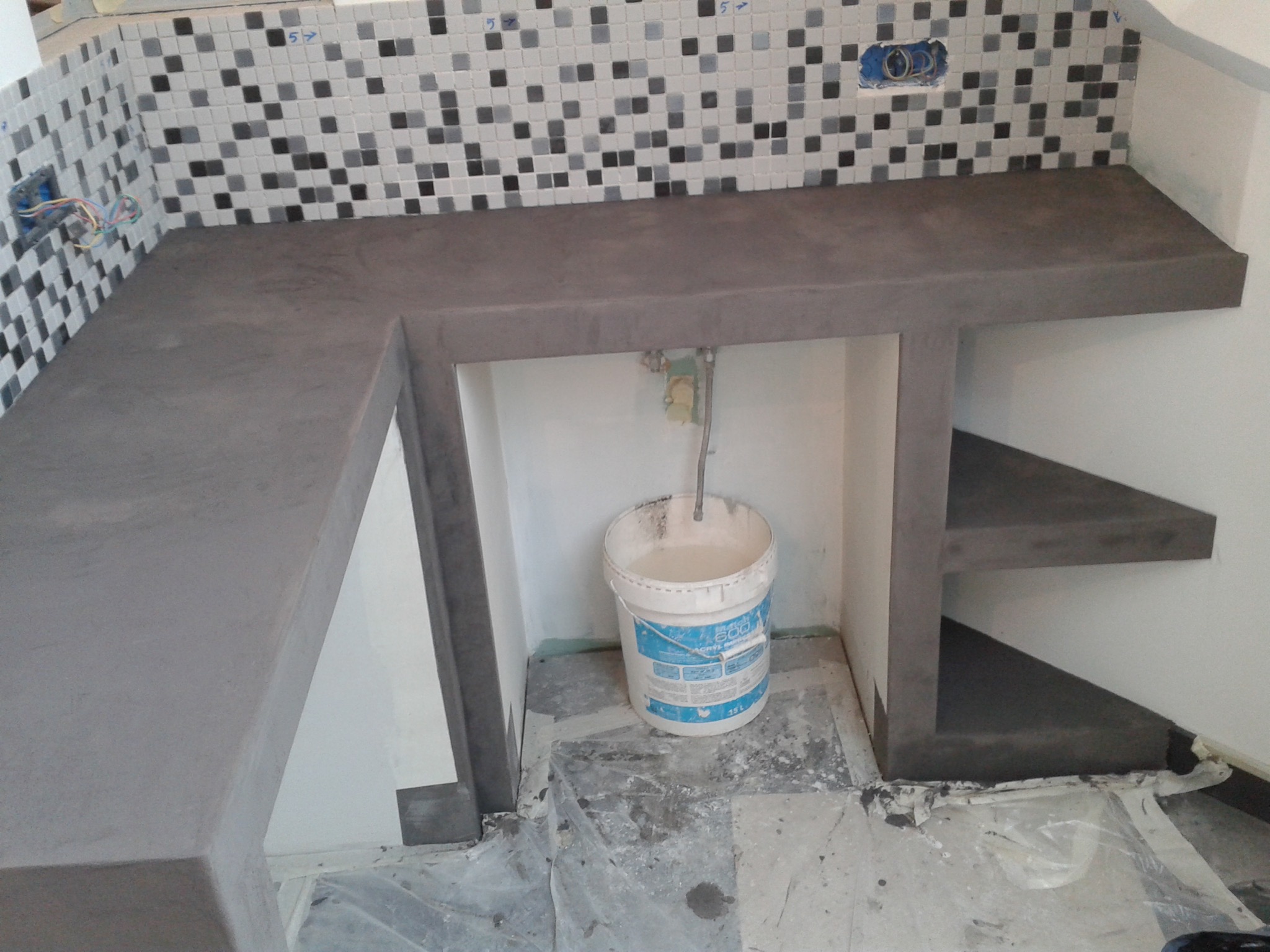 Salle de bain béton ciré