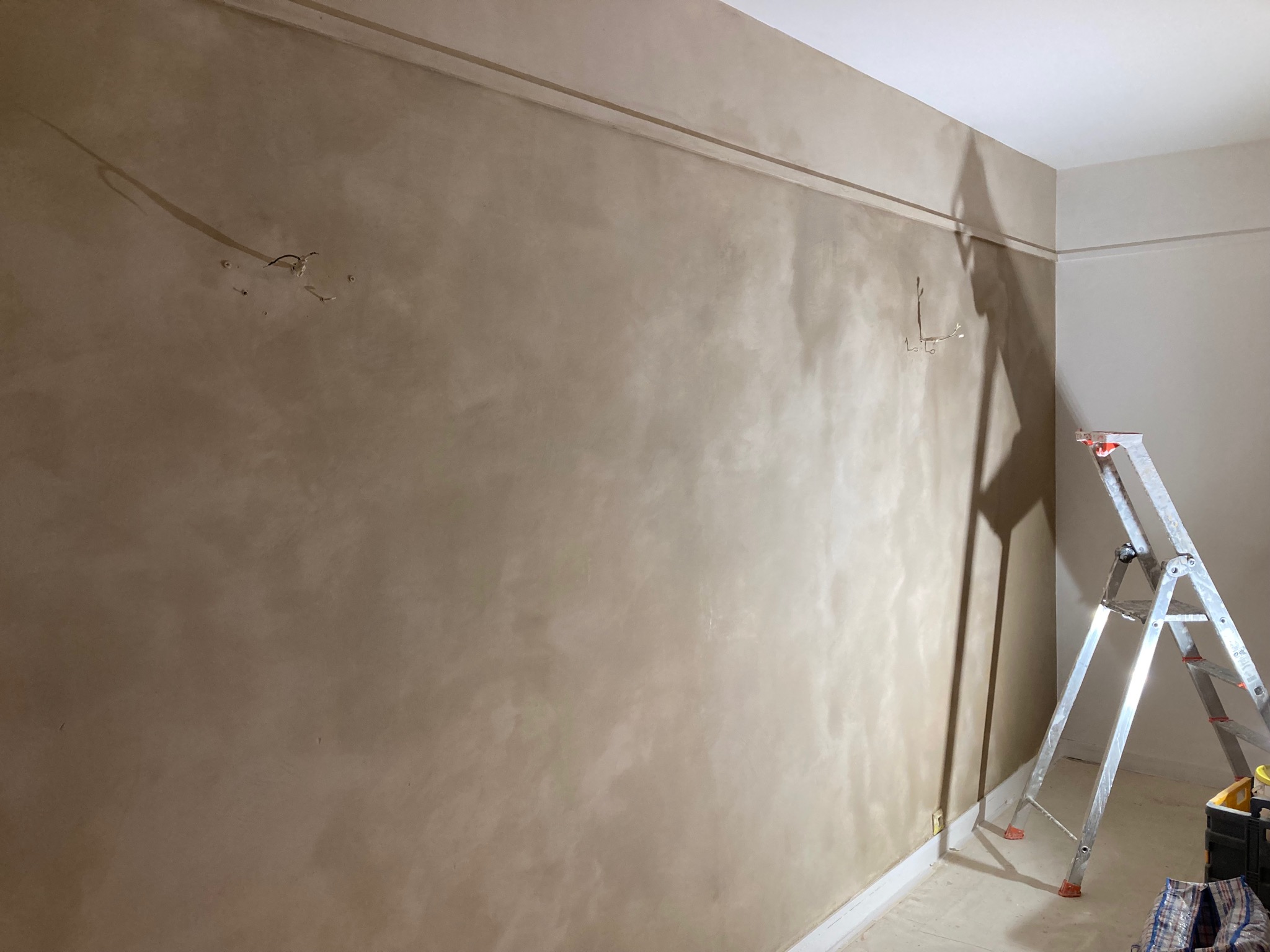 Mur décoratif à la chaux